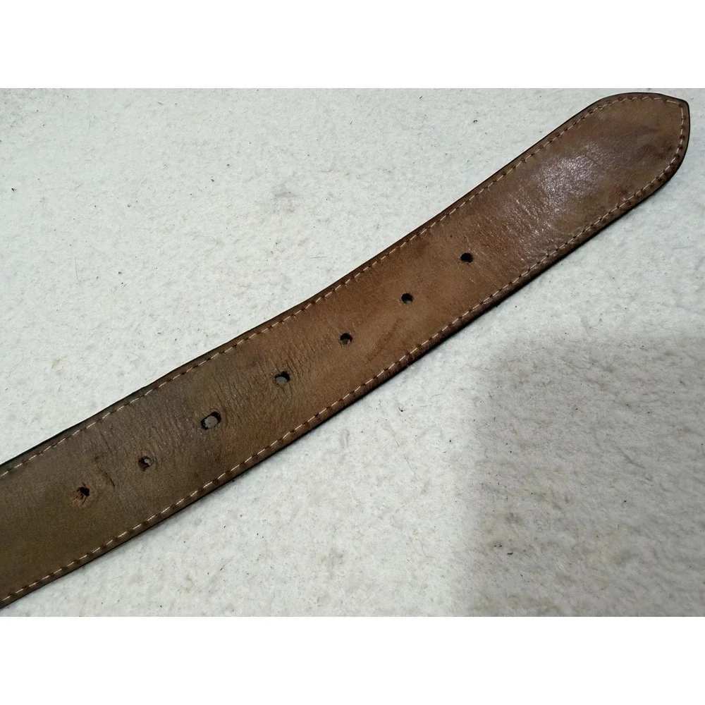Links Kings Leather Belt Mens‎ 46 52 Brown Handcrafted Italian Western Heritage